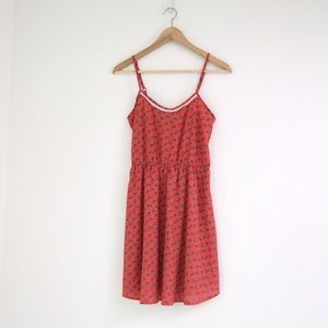 Audrey 3 + 1 red strap dress green bunny rabbit M